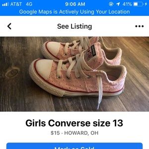 Converse Like New Pink With The Stars